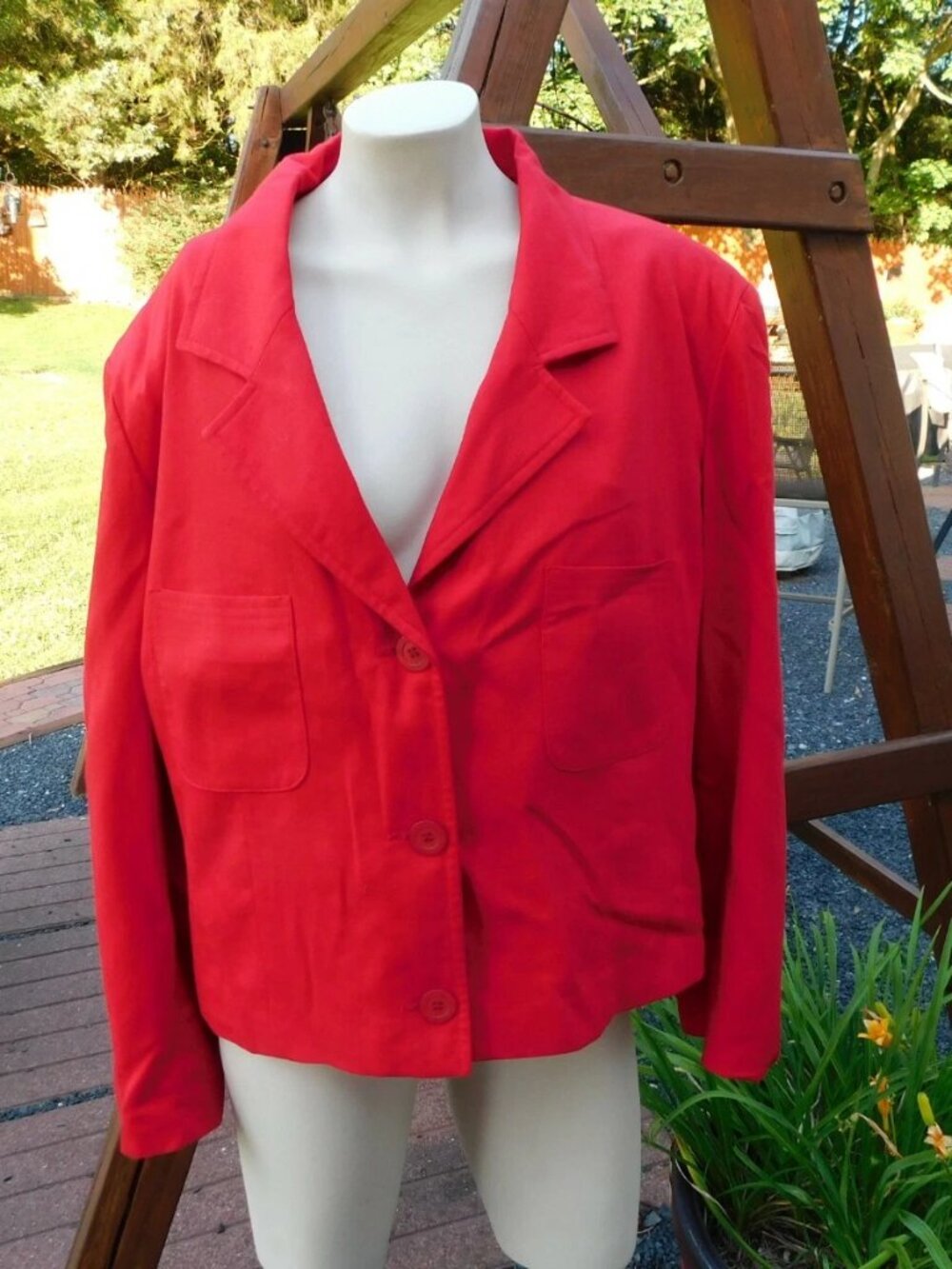 Orvis RAYON/LINEN Blend Professional Style Jacket Blazer Womens 18